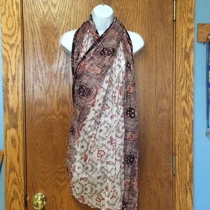 Large Indian Print Boho Scarf/ Swimsuit Coverup